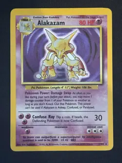 Pokemon Alakazam Holo Card Base set 1/102 - Image 2