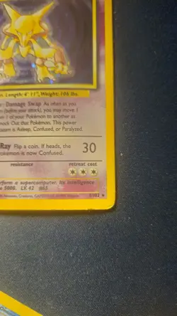 Pokemon Alakazam Holo Card Base set 1/102 HP - Image 5