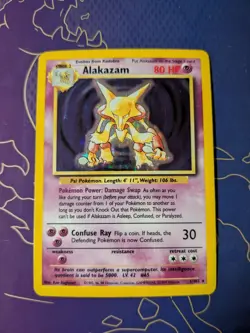 Alakazam 1/102 - WOTC Base Set - Pokemon card - rare - HOLO - vintage - Image 1