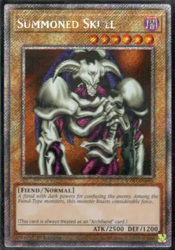 Summoned Skull Platinum Secret Rare Near Mint 1st Edition RA03-EN086 Yugioh! - Image 1