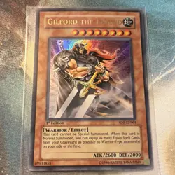 YuGiOh! SD5-EN001 Gilford the Legend 1st Edition Ultra Rare VLP - Image 1