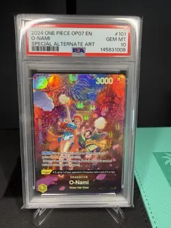 2024 One Piece 500 Years in the Future O-Nami Special Alt Art #OP06-101 PSA 10 - Image 1