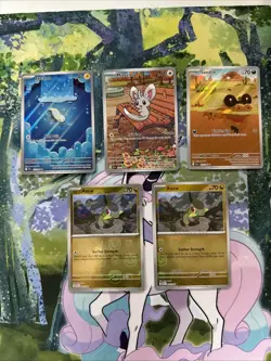 Lot Of 5 Pokemon Cards From Black Bolt TCG Masterballs, Illustration Rares NM - Image 1