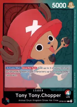 One Piece Card Game Tony Tony Chopper OP08-001 Leader Card - Image 1
