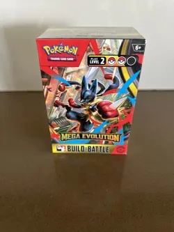 Trading Card Game Mega Evolution Build & Battle Box, 4 Booster Packs, Play Level - Image 1