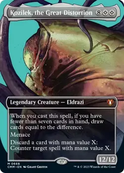Kozilek, the Great Distortion (Borderless Profile) [Commander Masters] Near Mint - Image 1
