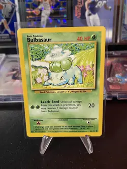 1999 Pokemon Base Set Bulbasaur 1st Edition Shadowless 44/102 NM+ Near Mint! - Image 1