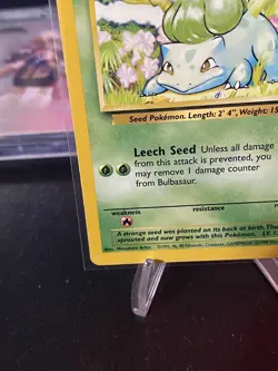 1999 Pokemon Base Set Bulbasaur 1st Edition Shadowless 44/102 NM+ Near Mint! - Image 4