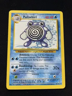 POLIWHIRL / TETARTE UNCO - POKEMON 38/102 BASE SET NEAR MINT ENGLISH - Image 1