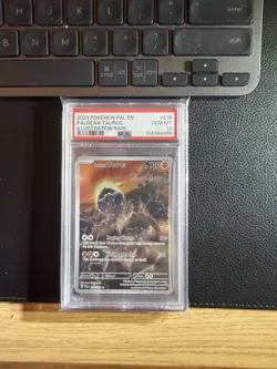 Pokemon TCG Paldean Tauros Holo Card 218/193 Sv02: Paldea Evolved PSA 10 - Image 1