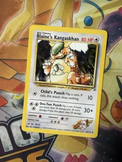 Vintage 2000 Pokemon TCG Gym Heroes BLAINE'S KANGASKHAN 36/132 NM Eng. Unlimited - Image 1