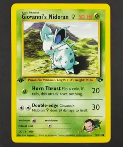 Pokemon Gym Challenge 1st Edition Giovanni's Nidoran 75/132 Near Mint NM - Image 1