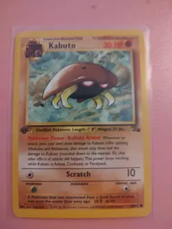 Kabuto 50/62 Pokemon TCG 1st Edition Fossil Vintage 1999 - Image 1