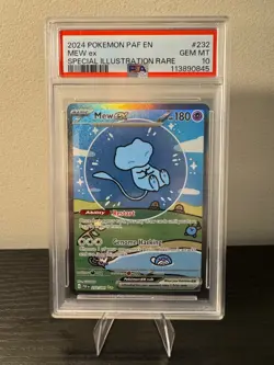 Mew ex 232/091 SIR Pokemon Paldean Fates PSA 10 - Image 1