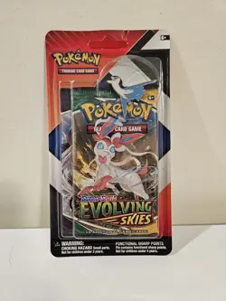 POKEMON EVOLVING SKIES/CHILLING REIGN 2 PACK CHECKLANE BLISTER Latios PIN - Image 1