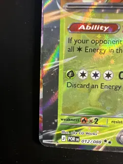 Decidueye ex 12/88 Not So Perfect Order Pokemon TCG WAAAY OFF-CENTER ERROR Mint - Image 2