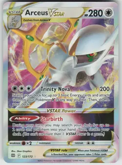 Pokemon Arceus VSTAR 123/172 SWSH09: Brilliant Stars Ultra Rare NM - Image 1