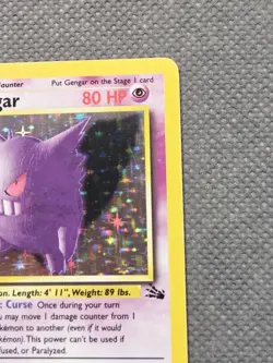 Gengar 5/62 Holo Rare (1999) Fossil Base Set WoTC Pokemon Vintage TCG - Image 4