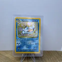 Pokemon Vaporeon Jungle Holo Rare 12/64 80 HP Unlimited English 1999 - Image 1