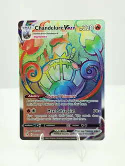 Pokemon Chandelure VMAX (Secret) 265/264 Fusion Strike Holo English NM - Image 1