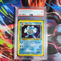 1999 POKEMON BASE SET UNLIMITED #13 POLIWRATH-HOLO PSA 7 - Image 1