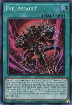 Evil Assault SUDA-EN052 Super Rare Supreme Darkness Yu-Gi-Oh Near Mint - Image 1