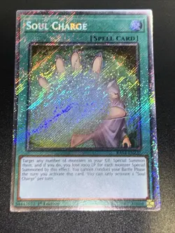Yugioh Soul Charge Platinum Secret Rare RA04-EN222 Fast Ship - Image 1