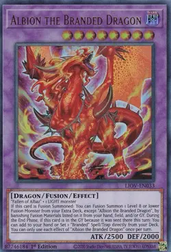 Yugioh! Albion the Branded Dragon LIOV-EN033 1st Edition - Image 1