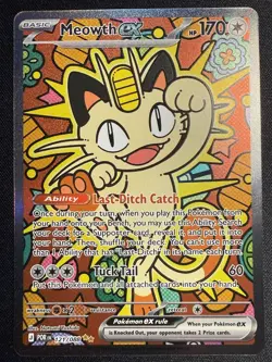Pokemon Perfect Order Meowth EX 121/088 SIR - Image 1
