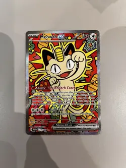 Pokemon TCG Meowth EX SIR 121/088 Perfect Order - Image 1