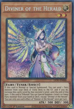 ** DIVINER OF THE HERALD ** 1ST EDITION ORIGINAL SECRET RARE LIOV-EN000 YUGIOH! - Image 1