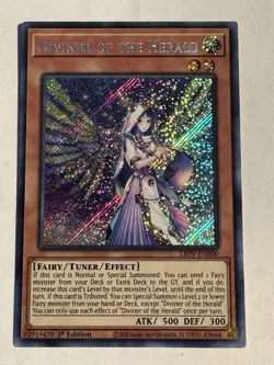 ** DIVINER OF THE HERALD ** 1ST EDITION ORIGINAL SECRET RARE LIOV-EN000 YUGIOH! - Image 3