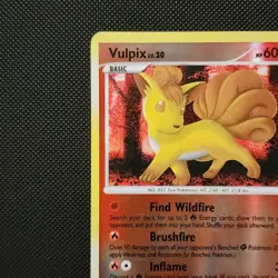 Vulpix Shiny Holo Rare Platinum Base Set Reverse Pokemon Card SH6 LP - Image 3
