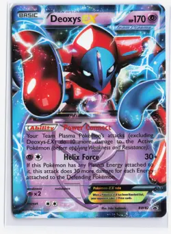 Deoxys EX ULTRA RARE BW82 Black Star Promo Pokemon card Team Plasma NM HOLO 2013 - Image 1