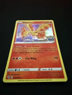 Moltres 012/078 Pokemon GO Holo Rare NM/M Pokemon TCG Card PSA 10 Contender - Image 4