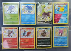 Lot 8 Shiny Holo & V Pokemon Cards - Shining Fates, Steam Siege, Suicune, etc. - Image 1