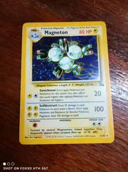 Pokemon WOTC Card - Magneton - Fossil Set - Non-Holo Rare - 26/62 - LP - Image 1