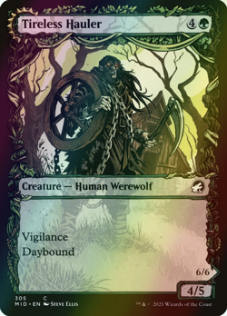 MTG Tireless Hauler // Dire-Strain Brawler Showcase Foil ** Midnight ** En (NM) - Image 1