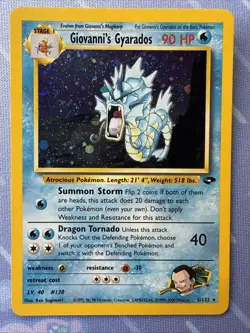 Giovanni's Gyarados HOLO 5/132 Gym Challenge VINTAGE Pokemon 2000 - Image 1
