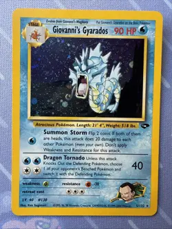 Giovanni's Gyarados HOLO 5/132 Gym Challenge VINTAGE Pokemon 2000 - Image 2