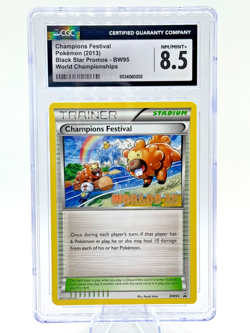 2013 Pokemon BW Black Star Promo World Champions Festival #BW95 CGC 8.5 STAMPED - Image 1