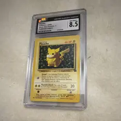 Pokemon Pikachu Black Star Promo Wizards 1 CGC 8.5 1999 Pokemon League TCG - Image 1