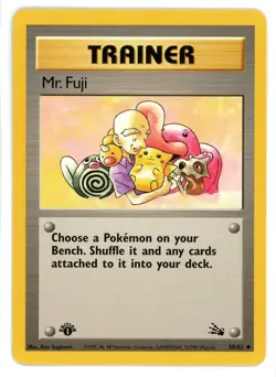 Mr. Fuji 58/62 1st Edition Fossil Pokemon Card - Image 1