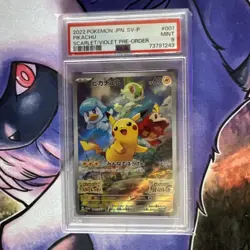 Pokemon Pikachu 001/SV-P Promo Scarlet & Violet PSA 9 - Image 1
