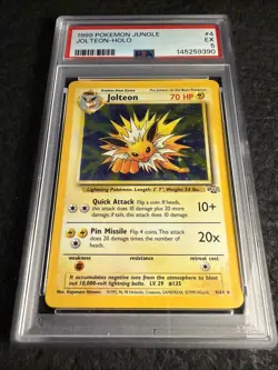 1999 Jolteon Pokemon Jungle Holo #4 Graded PSA 5 - Image 1