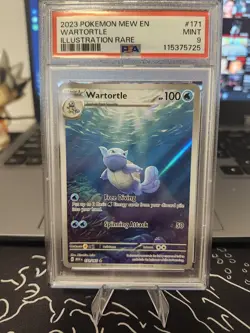 PSA 9 MINT Pokemon Wartortle Scarlet & Violet 151 Illustration Rare 171/165 - Image 1