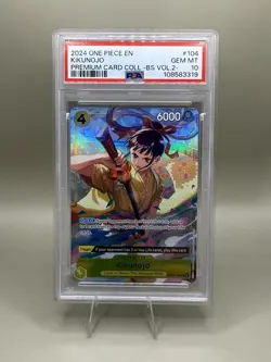 2024 Kikunojo OP06-104 BS Vol. 2 One Piece PSA 10 Gem Mint - Image 1