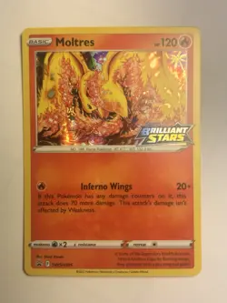 2023 POKEMON SWSH BLACK STAR PROMO PRERELEASE-STAFF #185 MOLTRES-HOLO - Image 1