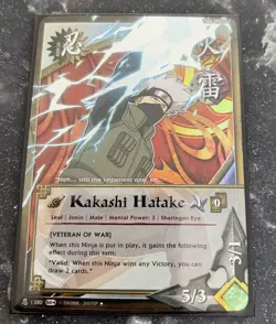 Naruto CCG Card Game LOT 200+ Cards Kakashi Hatake and Sasuke Uchiha Foil - Image 2