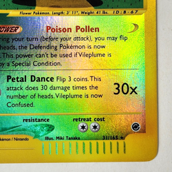 Vileplume 31/165 Pokemon TCG Card Expedition Reverse Holo Vintage 2002 Mint - Image 5